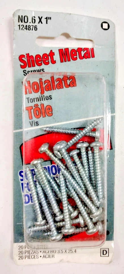 Hillman Sheet Metal Screws #6 x 1" Square Drive – 5 Boxes (20) 100 total New - Image 2 of 3