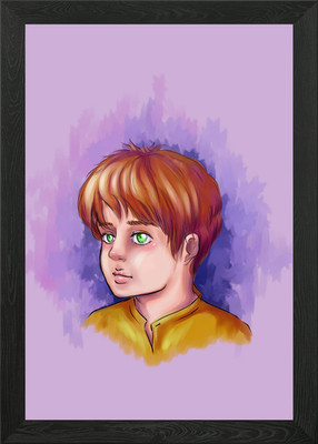 Ein Kind Portrait gerahmtes Wandbild Poster Leinwanddruck Bild