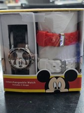 MICKEY MOUSE,Diver Type,"Interchangeable (3 Bands)"KID'S/LADIES WTCH,NEW BATTERY