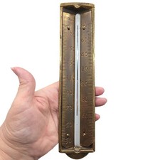 1940s Taylor Binoc Brass Industrial Steam Pump Temperature Gauge Thermometer