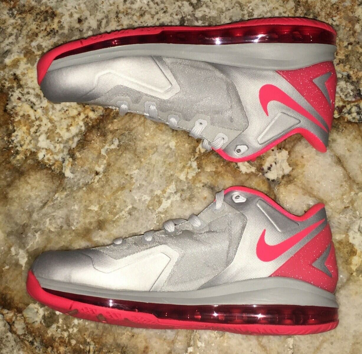 NIKE LeBron XI 11 Low Grey Crimson Pink Basketball Shoes NEW Youth Girls Boys 7 thumbnail 3