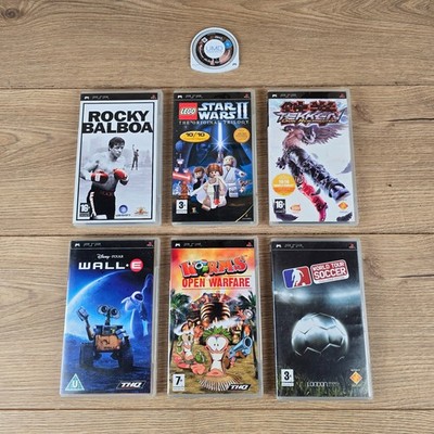 Sony PSP Videospiel Konvolut gemischt Restposten x7 UMD Star Wars Tekken Worms etc