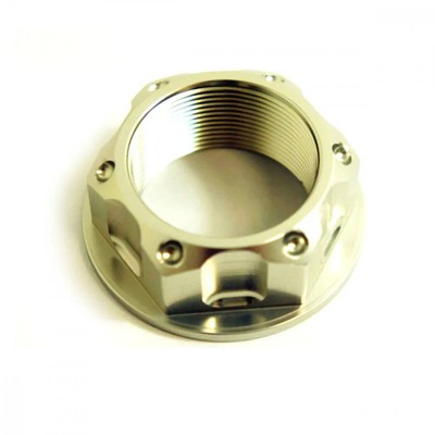 Mutter für Lenkkopf M24x1.00mm Alu silber für Honda CB-1 400 F Bj. 1989-1990