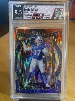 2024 Panini Select - Concourse Josh Allen #34 Red & Blue Shock