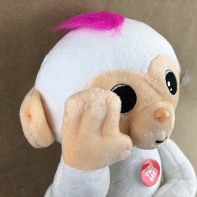 Fingerlings Interactive Talking Stuffed Plush Monkey 8" White & Pink