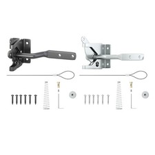 Fence Gate Latch Self Locking Cable Pull Spring Loaded for Yard Outdoor Shed