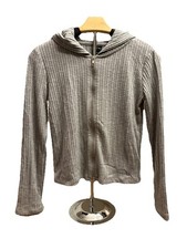 Art Class Girls Gray Full Zip Lightweight Ribbed Hoodie-Unlined-Size L 10/12 