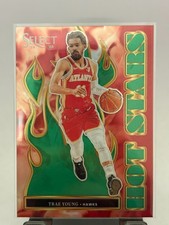 2024-25 Panini Select - Hot Stars Trae Young #1 Green Prizm