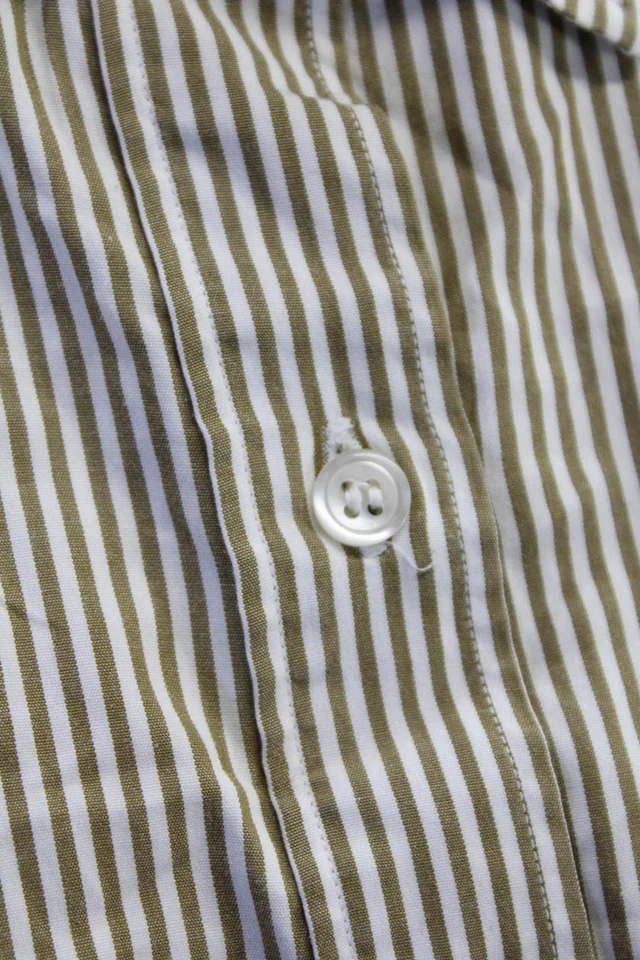 Blusa Burberrys Mujer Algodón Manga Larga Rayas Abotonada Beige Talla 6 Foto 2 de 4