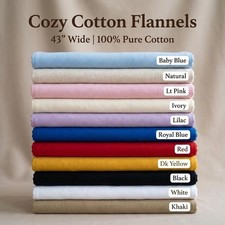 Cotton Flannel Fabric Soft Brushed 42 Inch Wide Quilting Pajama Baby