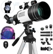 300mm Astronomical Telescope 150X with Phone Adapter Barlow Lens for Kids Gift