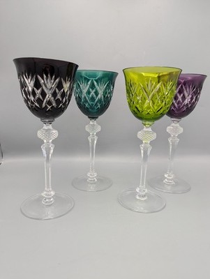 Bunte Vintage Römer WMF Crystal Cabinet 22,5cm Weingläser Überfang Einzelverkauf
