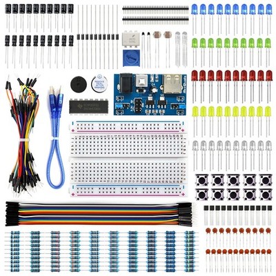 REXQualis Electronics Basic Kit w/Power Supply Module, Breadboard, Jumper Wir...