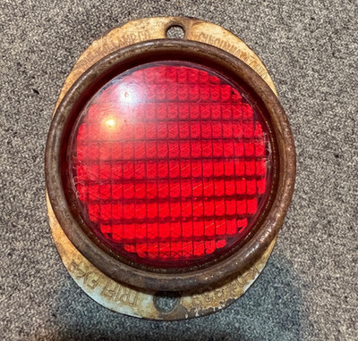 Vintage Triflex K&D Lamp Co RED Reflector (333) Rat rod Cincinnati Ohio