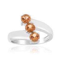 Cavill Damen Ring 0,77Ct Topas Orange 925 Sterlingsilber Echtschmuck