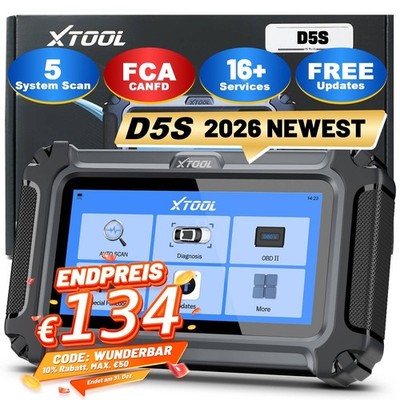 XTOOL D5S OBD2 Scanner Auto Diagnosewerkzeug Auto Code Reader FCA SGW CANFD
