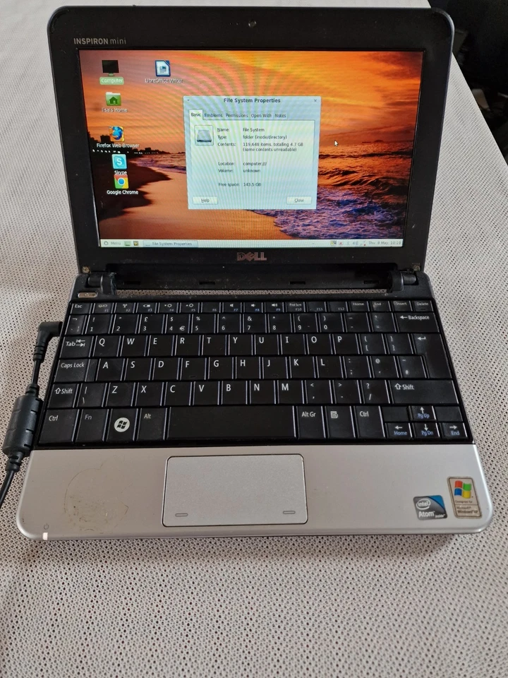 Dell Inspiron Mini 1011 Intel Atom N270 1.6GHz 160Gb HDD 1GB Ram No Battery - Image 2 of 4