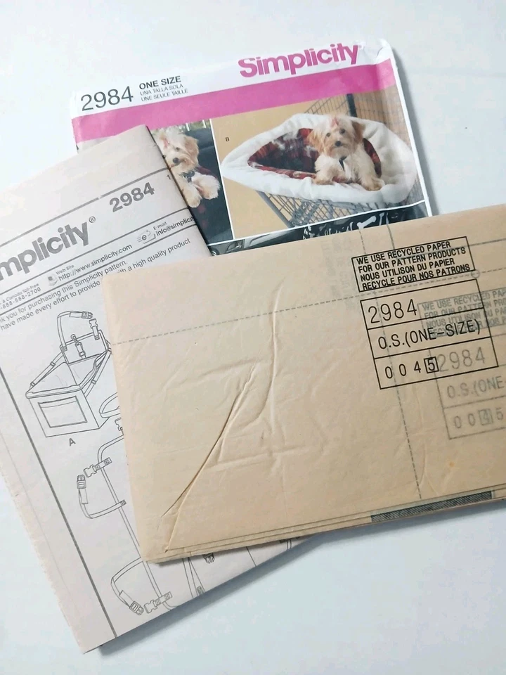 2984 Simplicity Pattern. Dog Travel Accessories. Designs By Robin Greenwood - Image 3 of 3