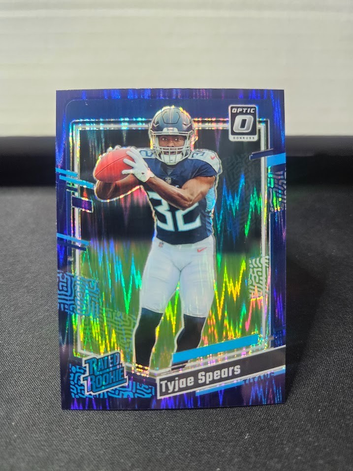 2023 Donruss Optic Tyjae Spears Purple Shock Prizm Rated Rookie RC #297 Titans