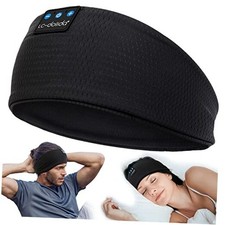 Sleep Headphones Headband Bluetooth 5.4, Headband Earphones Black Breathable