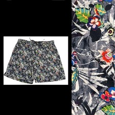 Robert Graham Men  s Sz 38 Floral Performance Board Shorts Swim Trunks Pockets