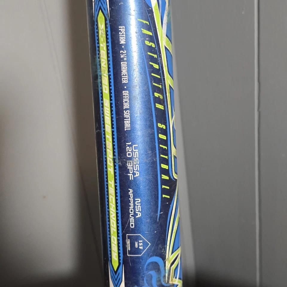 Bate oficial de softbol lanzamiento rápido Worth Storm 7050 aleación 32 en 19 oz. Usado Foto 2 de 4