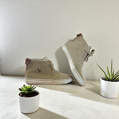 Men s Polo Ralph Lauren Corduroy Suede Chukka High Top Shoes Sneakers 13D