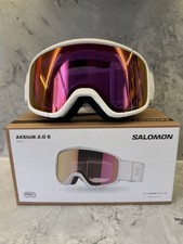 Salomon Aksium 2.0 S Photochromic Ski Goggles - Small - White & Ruby