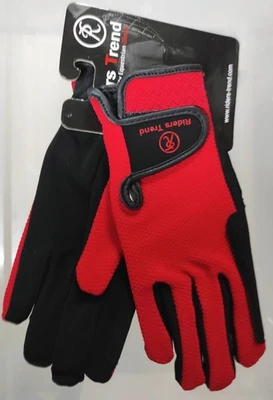 Riders Trend Every Day Reithandschuhe – Schwarz/Rot, Größe M