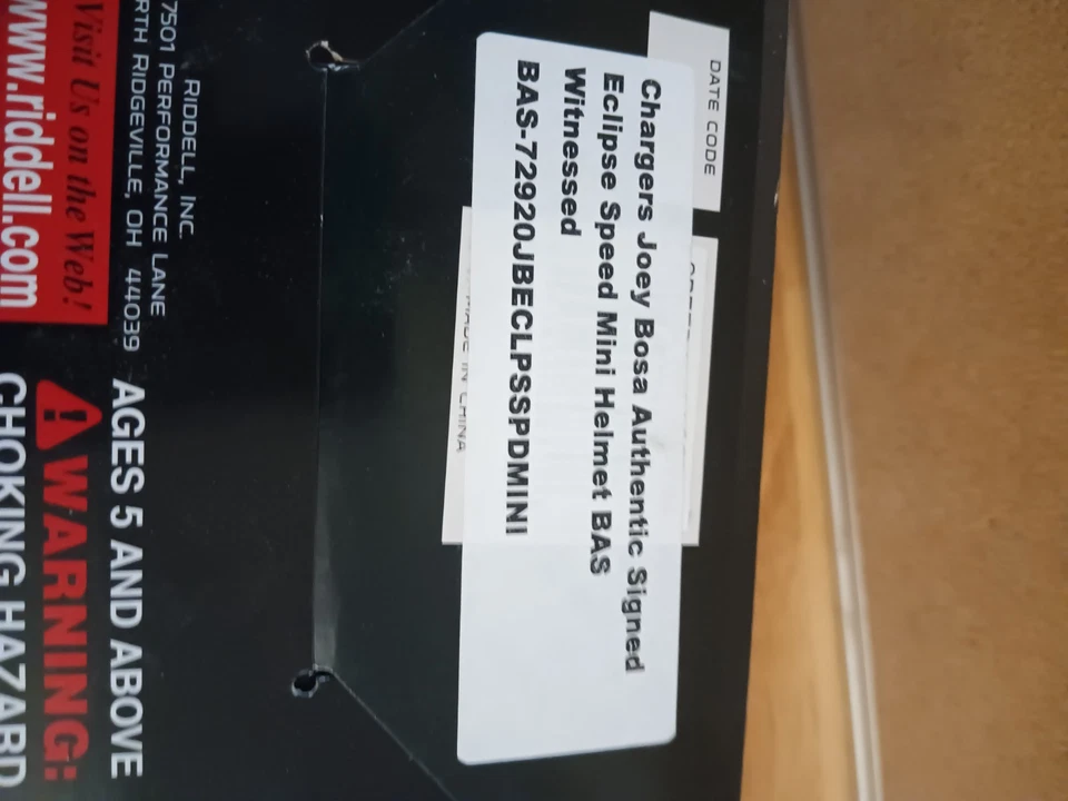 Mini casco alternativo autografiado por Joey Bosa Eclipse certificado por Beckett Foto 3 de 3