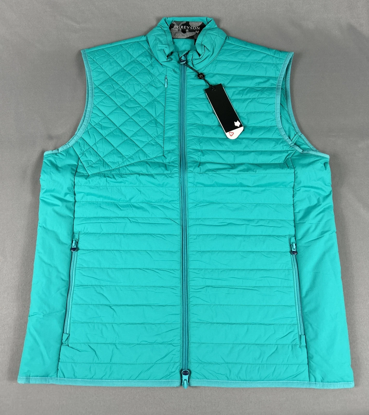 Greyson Golf Vest Yukon Ultralight Waterproof Medium Rabbit Foot Green MSRP $225