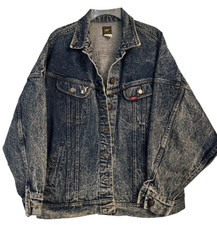 Lee Riders Denim Jacket Mens L/ XL Blue Jean Trucker Vintage 80s/90s USA Made