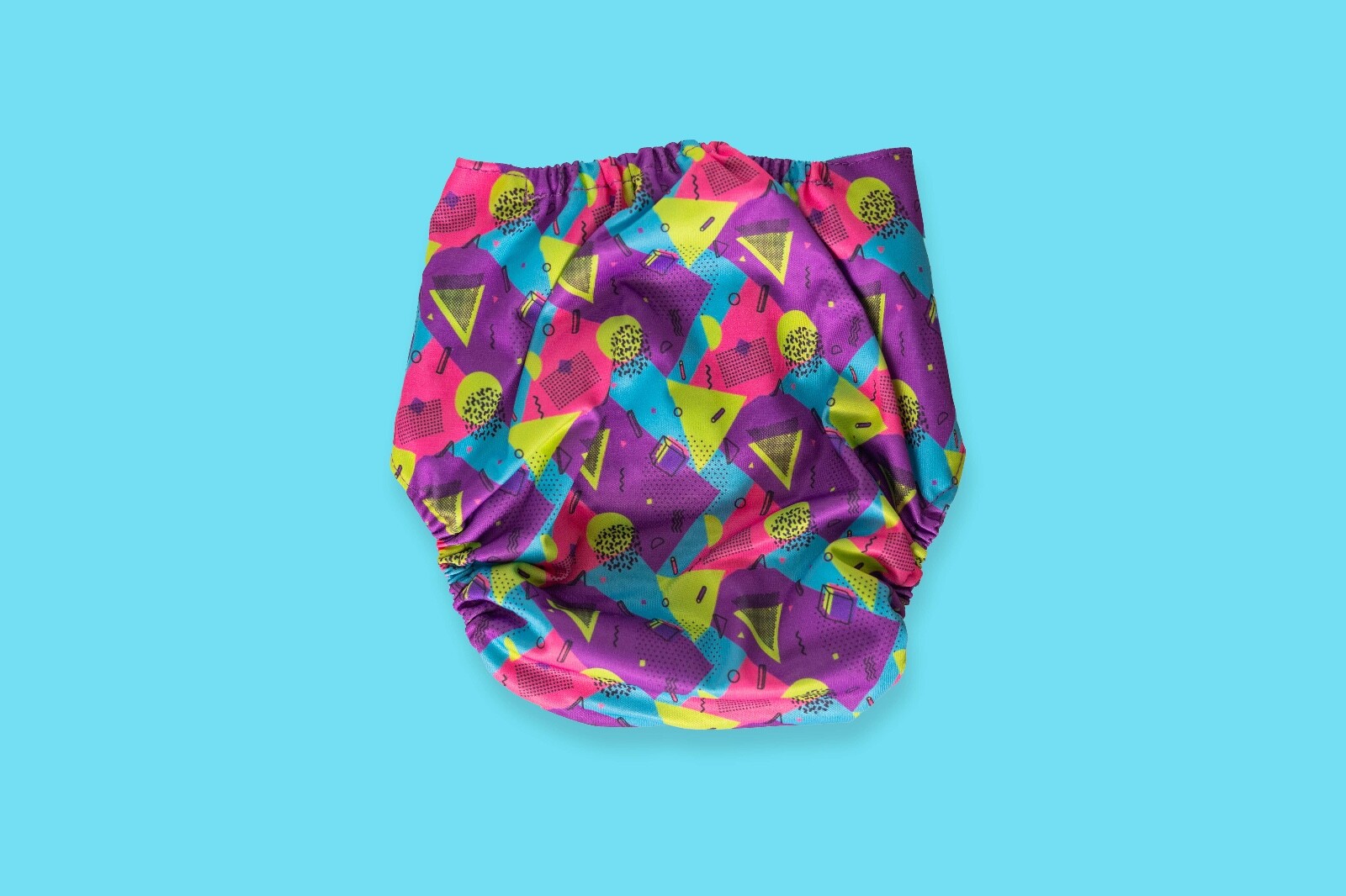 Set of 8x Retro Print Cloth Diapers with Inserts - 90's theme - NEW!