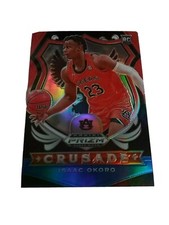 Isaac Okoro Cavaliers 2020 Panini Draft Picks Crusade Red White Blue Prizm #84