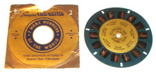 Sawyer's View-Master Gold Foil Center Blue Reel No. 128 Yellowstone w/ Sleeve