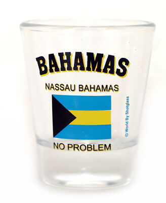 NASSAU BAHAMAS NO PROBLEM SHOT GLASS SHOTGLASS