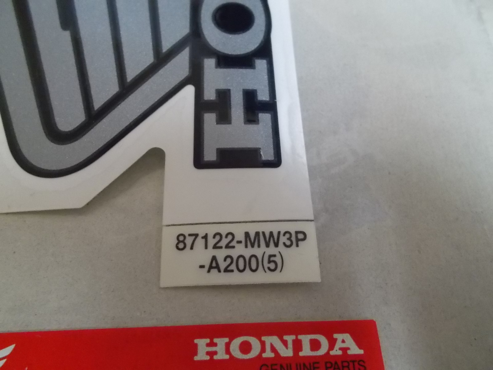 NOS OEM Honda Left Fuel Tank Stripe 1995 CB750-S Nighthawk 87122-MW3 ...