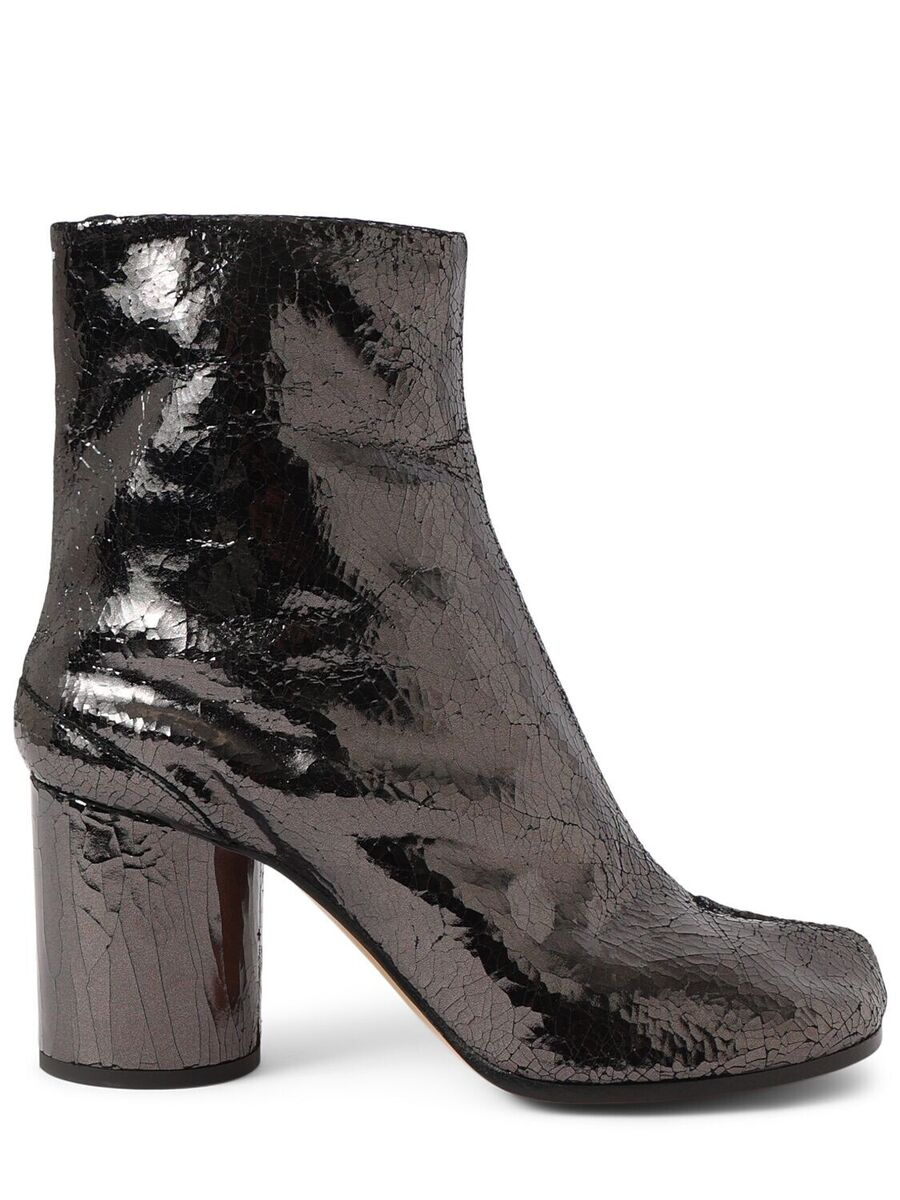 MAISON MARGIELA Tabi $1550 Dark Grey Broken Mirror Leather MAISON MARGIELA Tabi $1550 Dark Grey Broken Mirror Leather