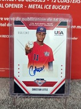 2020 Panini Stars & Stripes Baseball Christian Little U-17 Auto /247 - Team USA