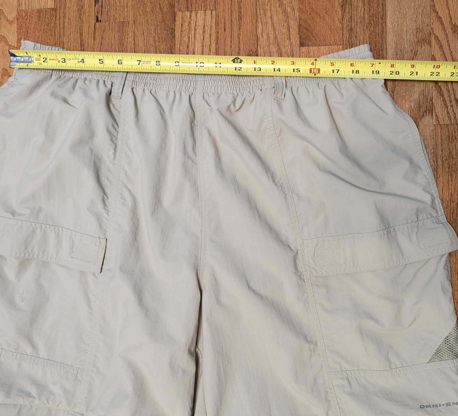 Columbia PFG performance fishing gear convertible pants-shorts XXL 32L beige thumbnail 2