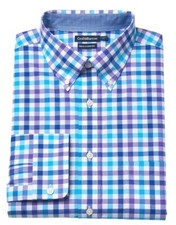 Croft  Barrow Dress Shirt Classic Fit Button-Down True Comfort Purple Blue NWT