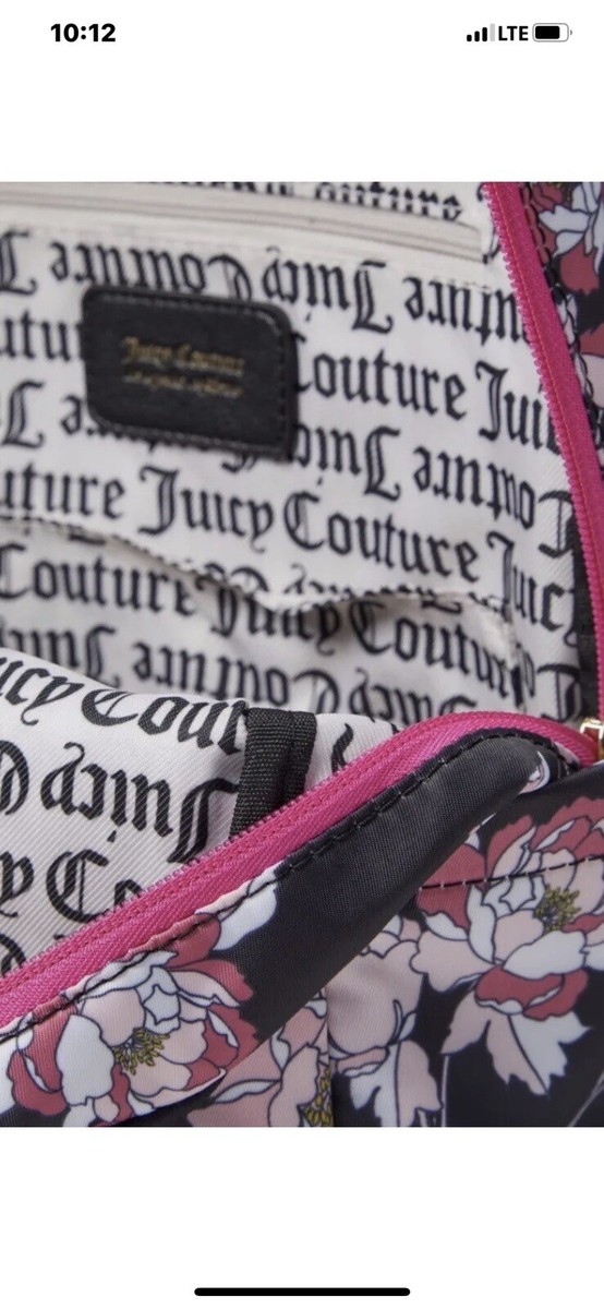 Juicy Couture Pretty Rose Black Floral Pullout Pouch Mini  display picture 1