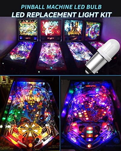 Keiurot Pinball Light Bulb Machine Ge44 47 756 755 Led Ba9s Pack of 15 ...