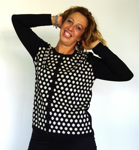 MAGLIONE DONNA GIANMARCO VENTURI ART. DG 328 A POIS COMODO SOFFICE  ORIGINALE | eBay