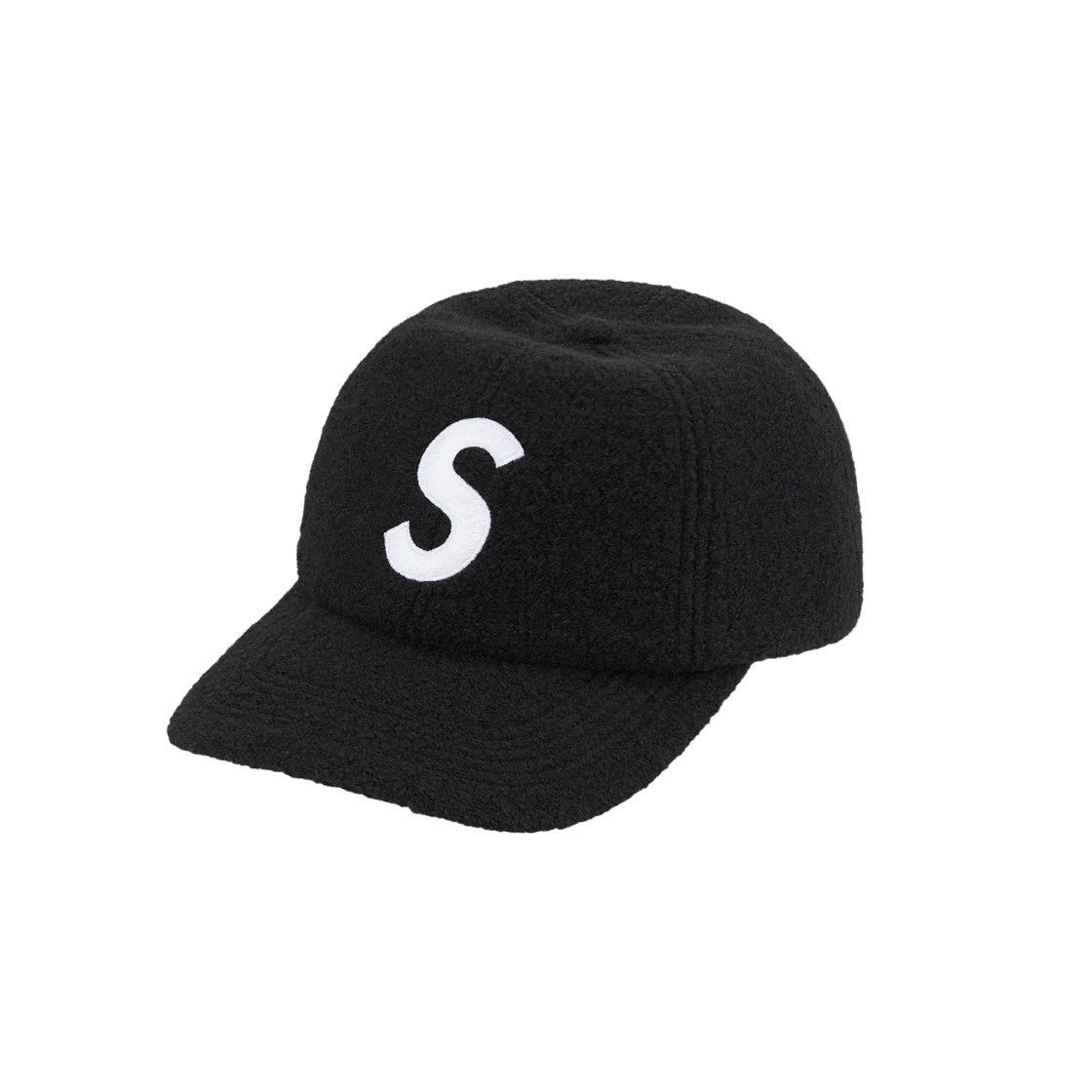 Supreme laine bouillie logo S 6 panneaux noir   22FW  