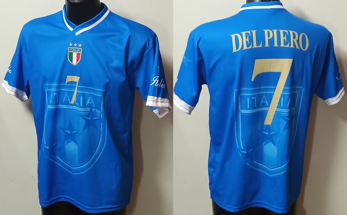 MONDO REPLICA ITALIA MAGLIA 2004 EUROPEI QUALIFICHE DEL PIERO