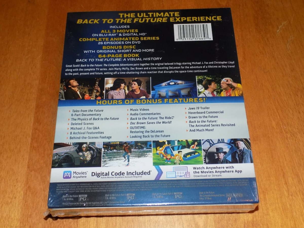 BACK TO THE FUTURE COMPLETE ADVENTURES 3 Movies BLU RAY + DIGITAL