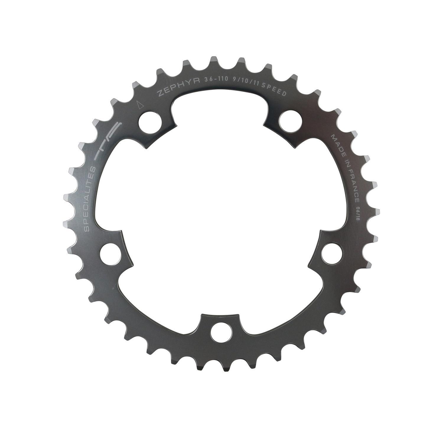 Plateau route 36 dents TA Zephyr d.110 pour transmission Shimano 9-10v