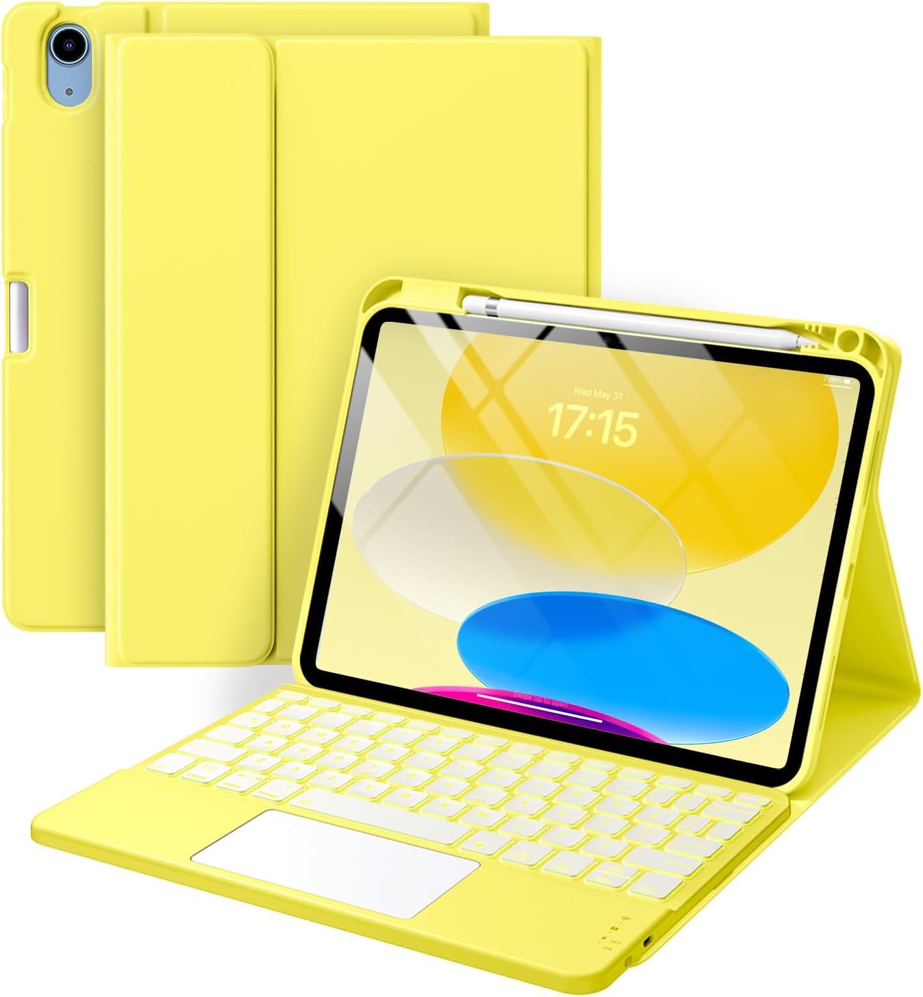 iPad 10th Gen 10.9-Inch Keyboard Case in Vibrant Yellow Folio-image