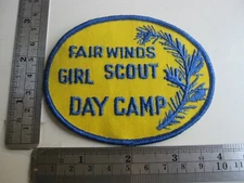 Vintage Scouting Yellow GSA Fairwinds Girl Scout Day Camp Patch BIS